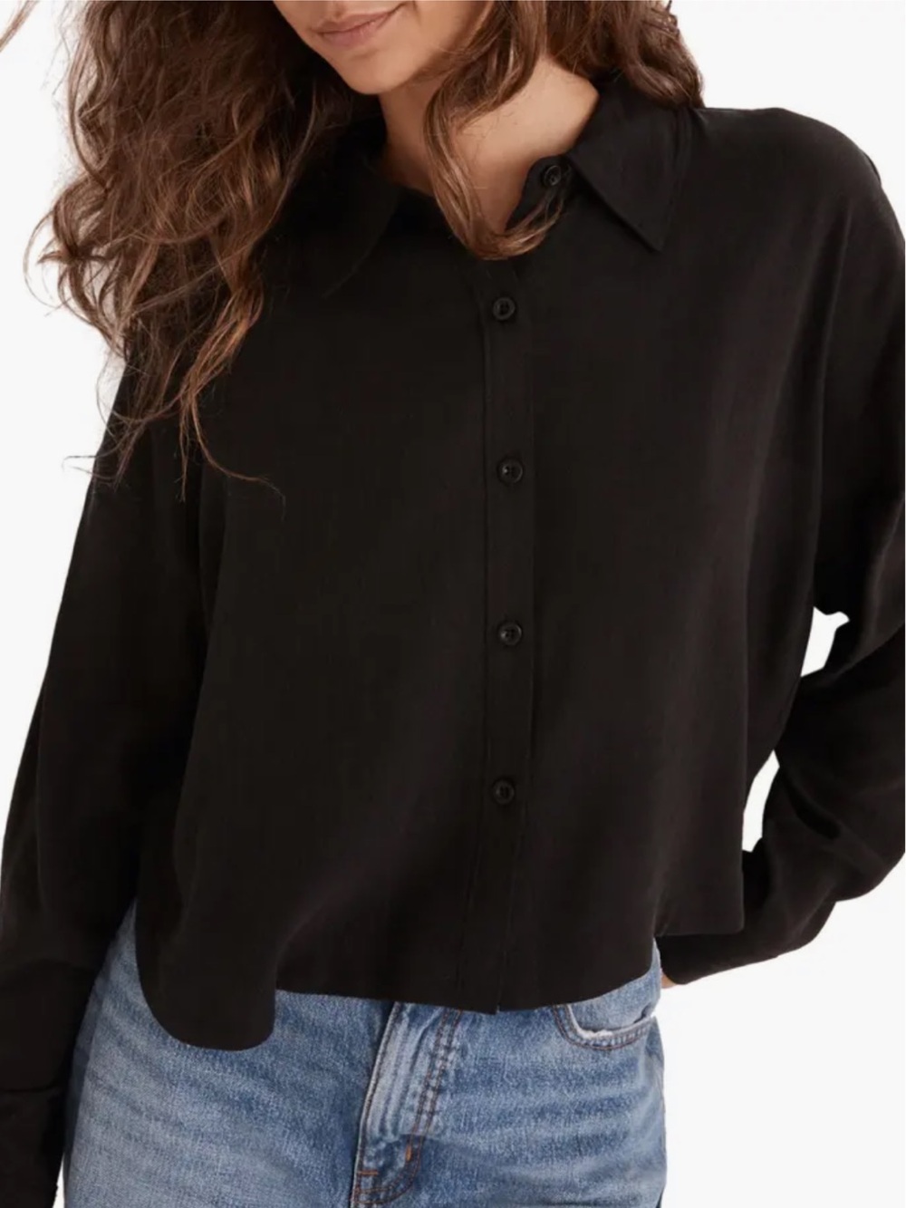 Madewell Women's Lusterweave Hartfield Crop Shirt